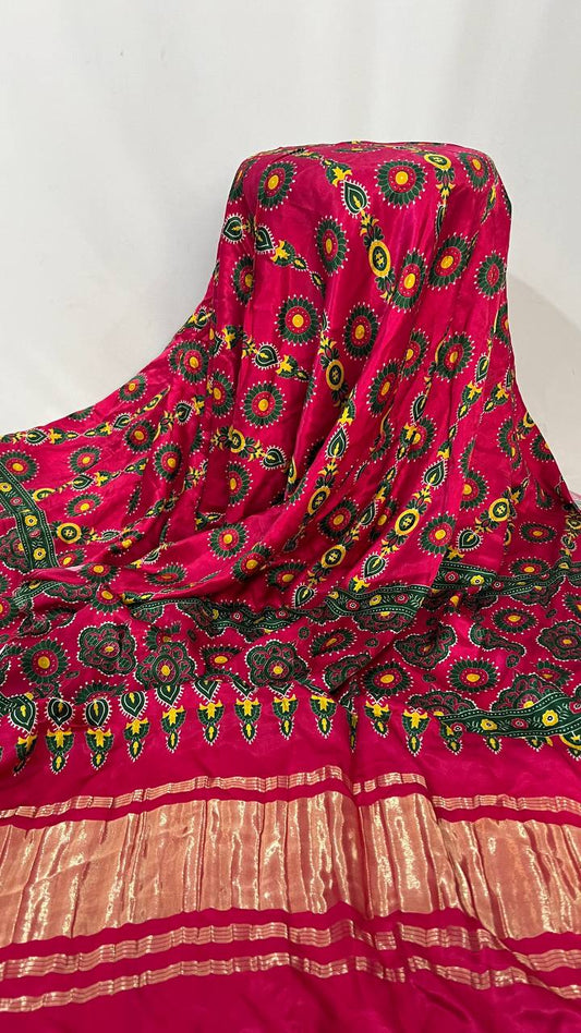 Pink Hand-Print Duppata