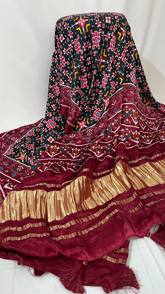 Maroon Bandhani Duppata