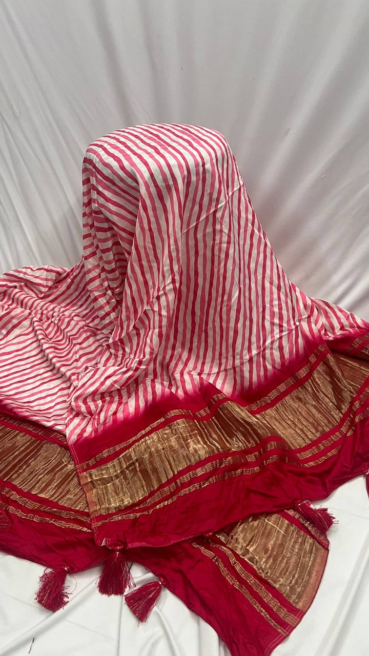 Baby-Pink Lineing Duppata