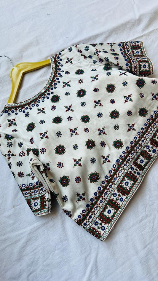 White kutchi blouse