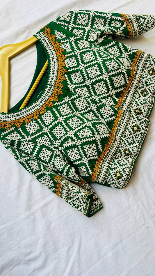 Green Kutchi Blouse
