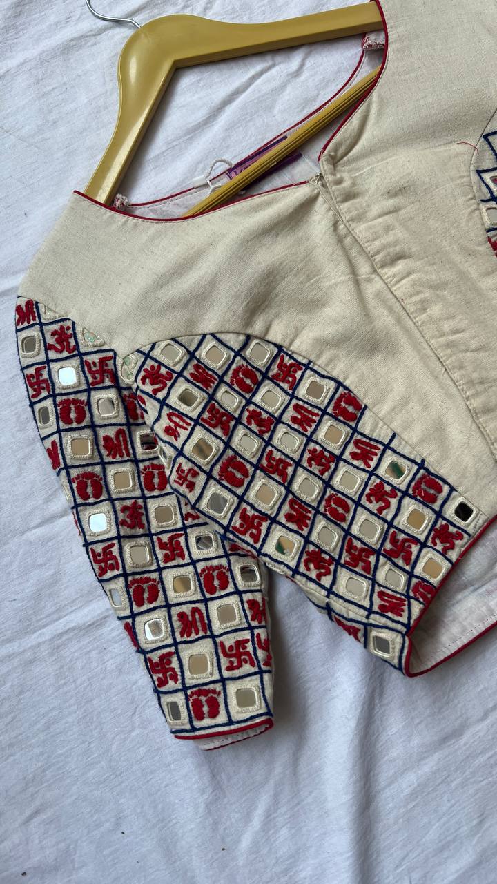 Cream khadi blouse
