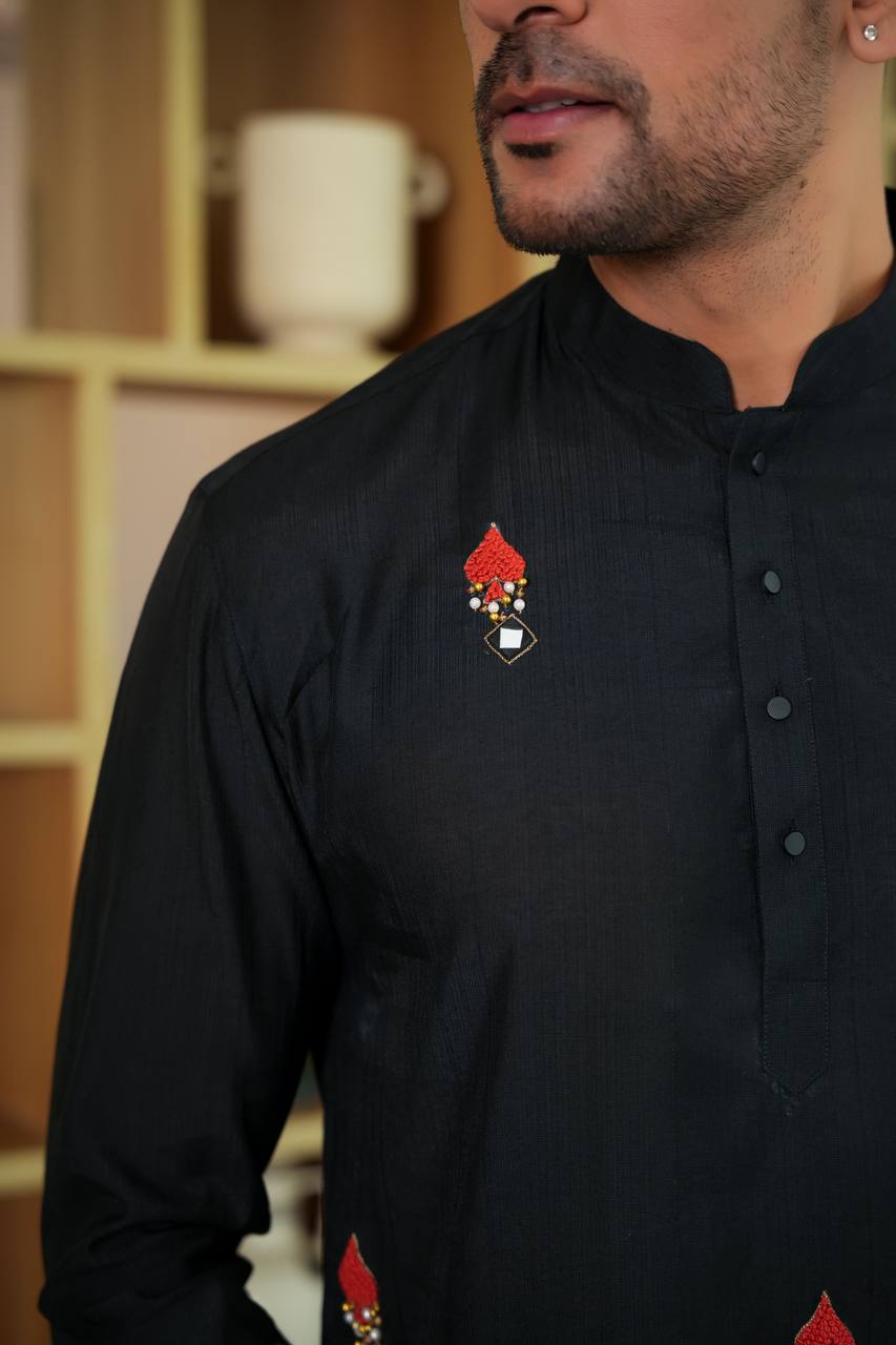 Black kurta-set