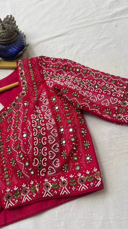 rani pink handwork blouse