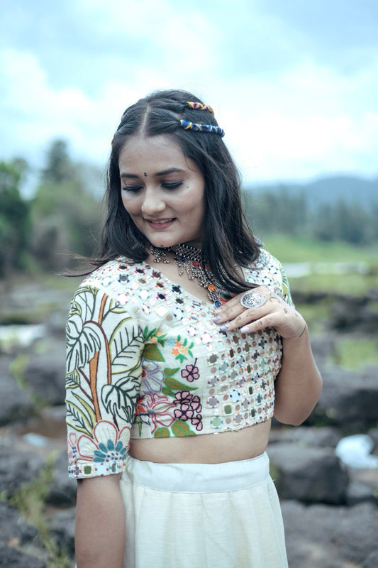 White lehenga-choli