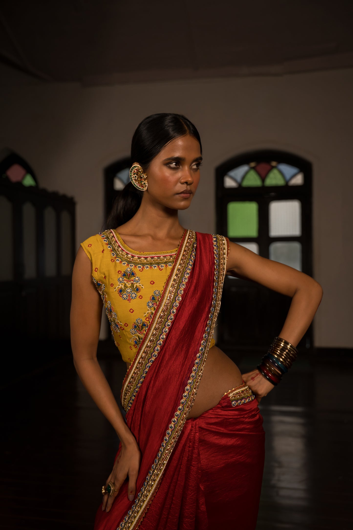 Red Saree With Blouse