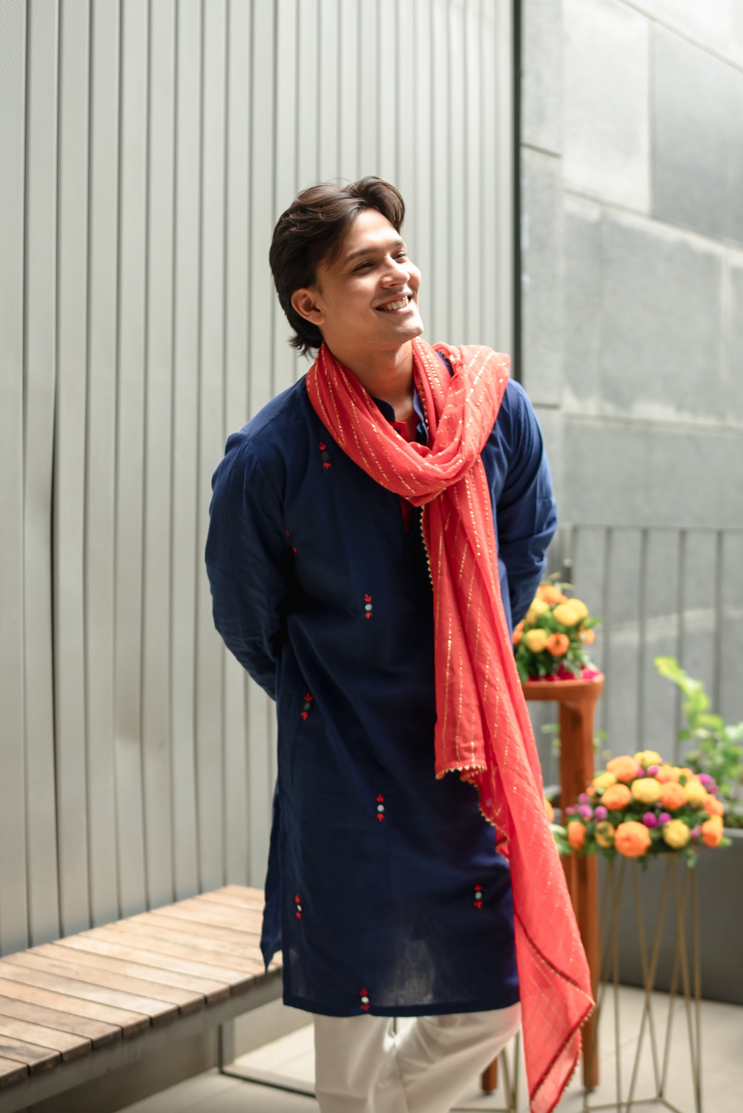 Dark Blue kurta for men