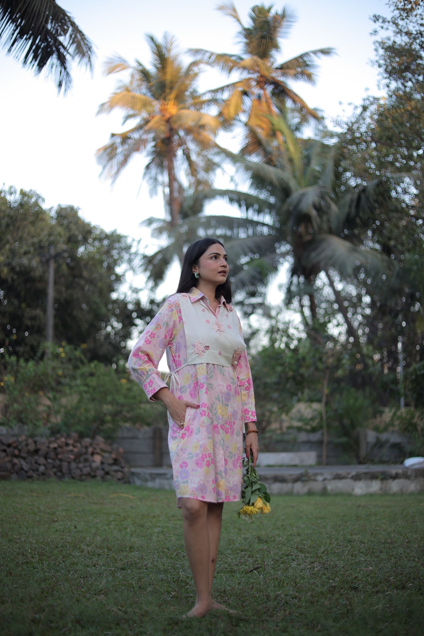 Baby Pink Midi With Srug