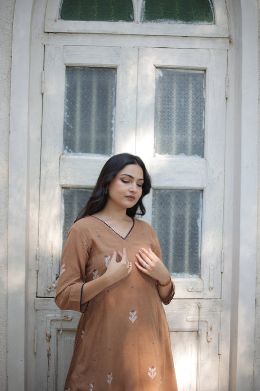 Vasudha Brown Kurta-Pant