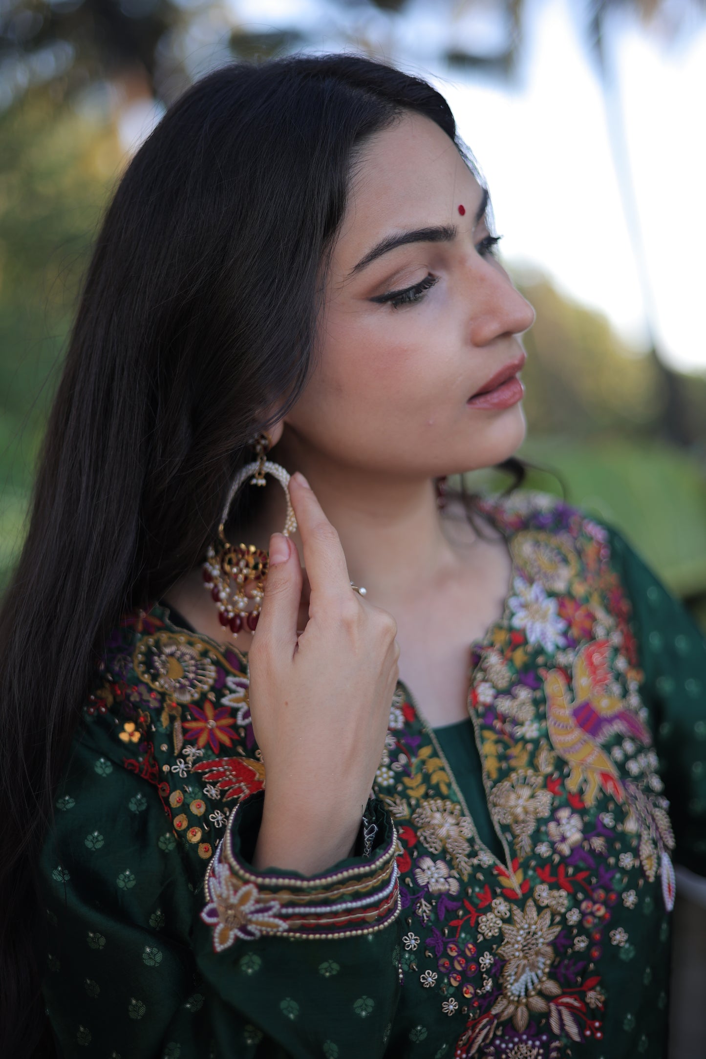 Green kurta-Sharara Set With Dupatta