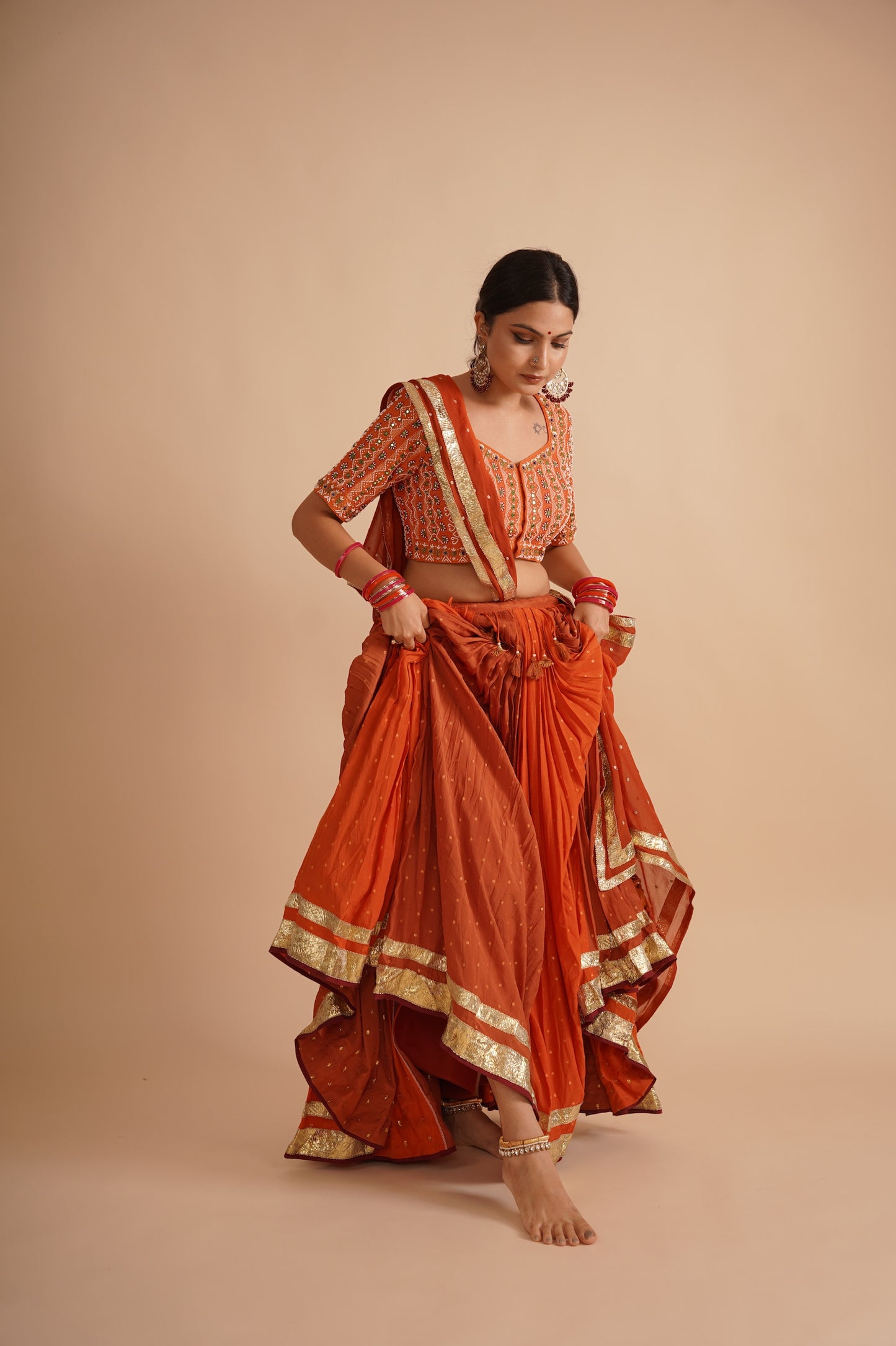 Orange lehenga choli