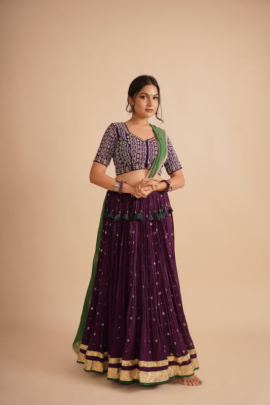 Purple lehenga choli