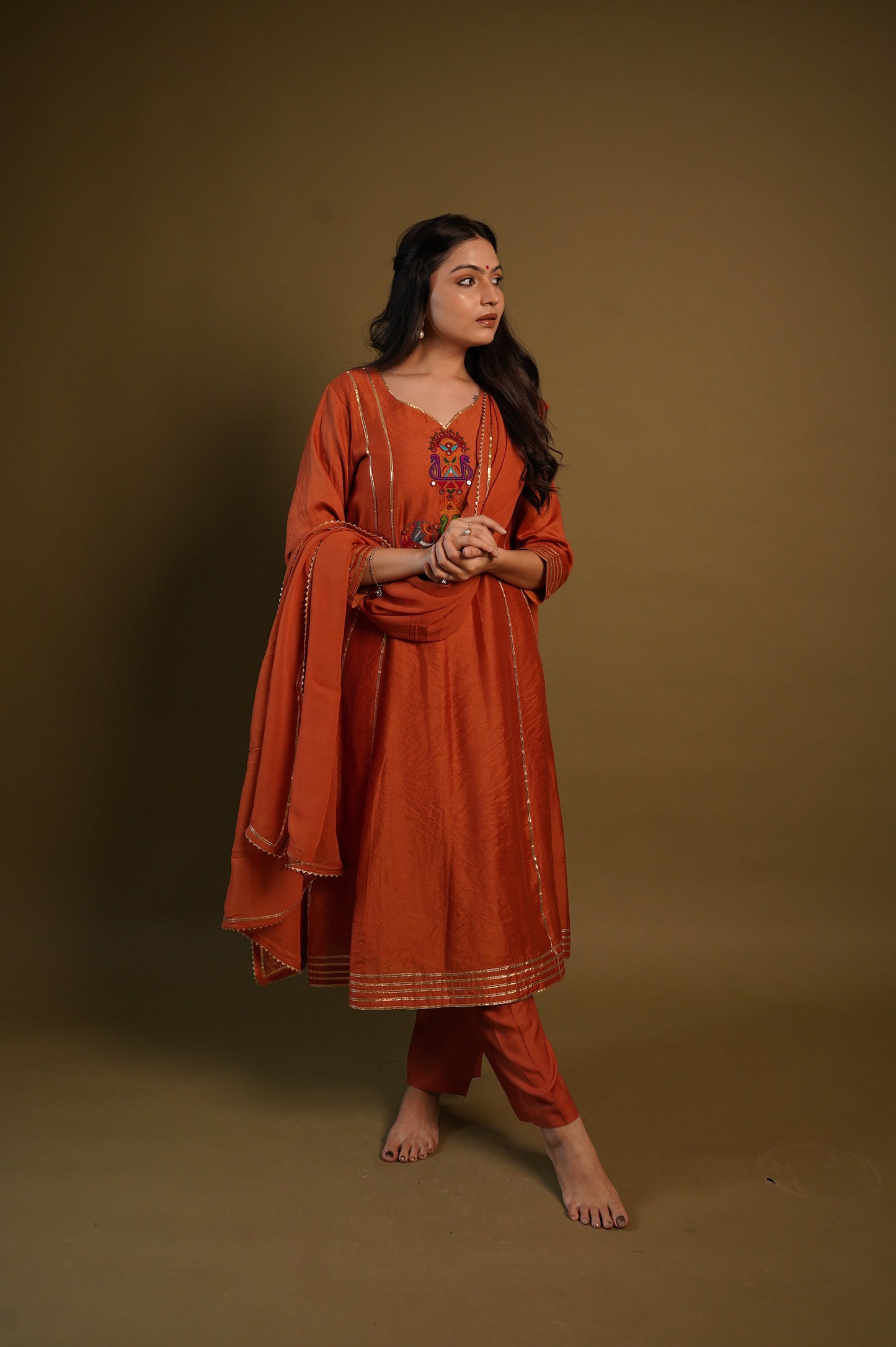 Meera Chanderi Silk Kurta set