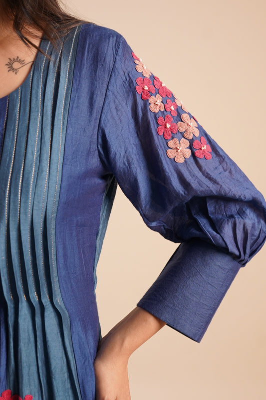 Prakriti Blue Chanderi Silk Kurta set