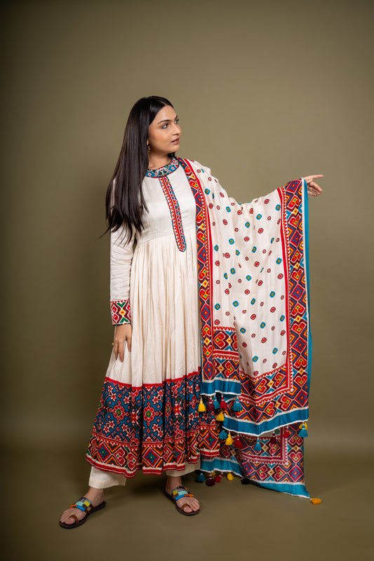 Patola Anarkali Kurta-Set