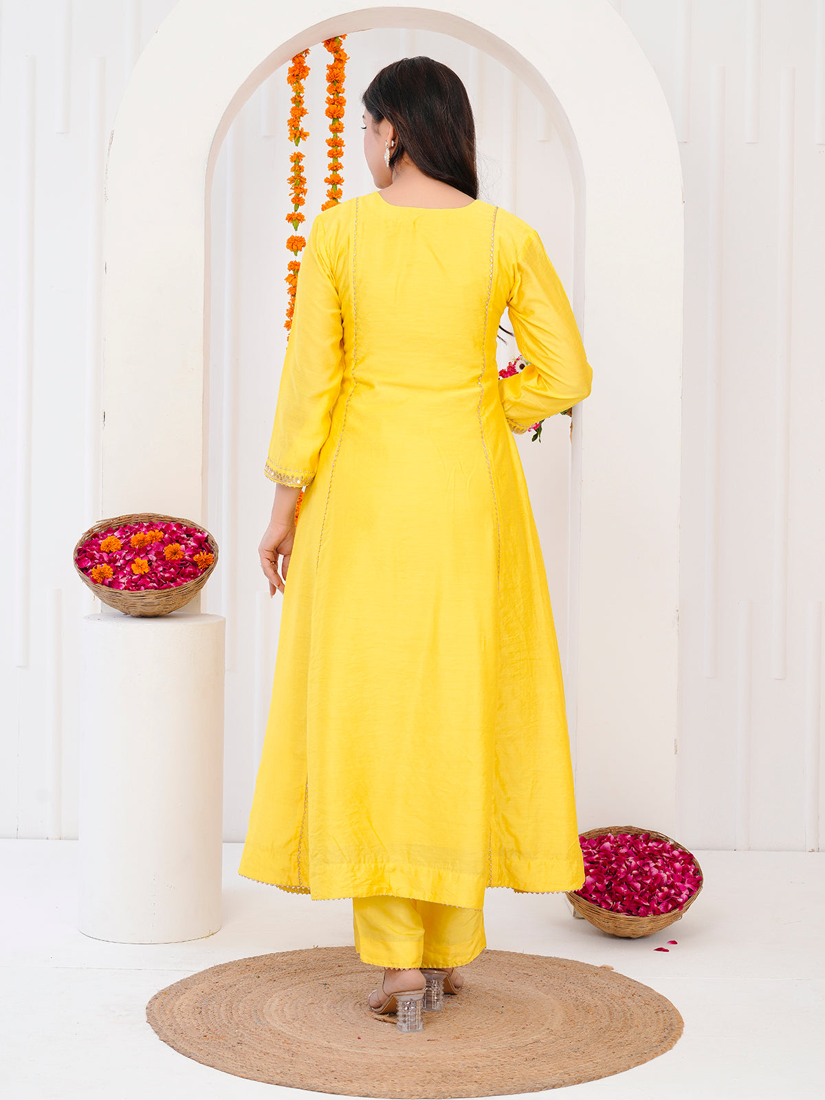 Yellow kurti-set