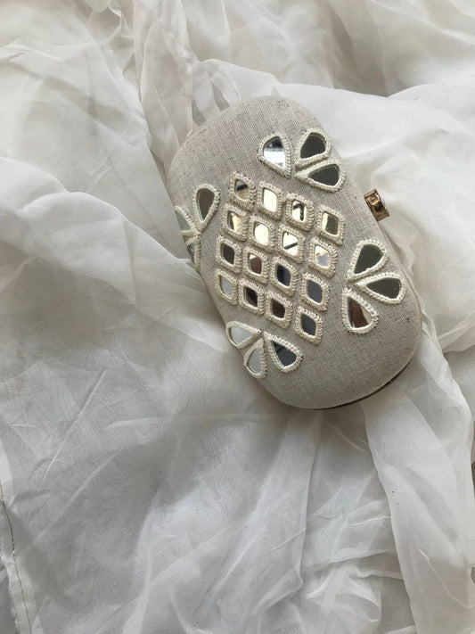 White mirror clutch