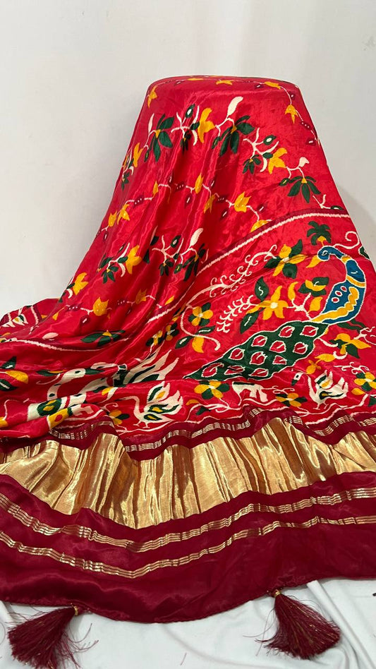 Digital print dupatta - red