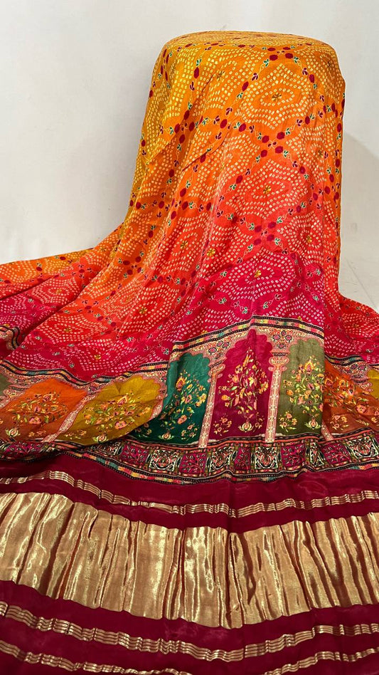 yellow bandhani dupatta