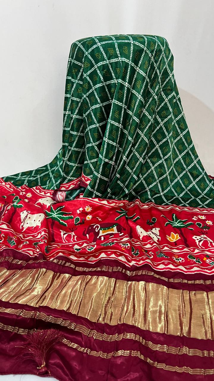 Digital print dupatta - green