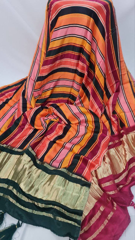 Multi-colour lining dupatta