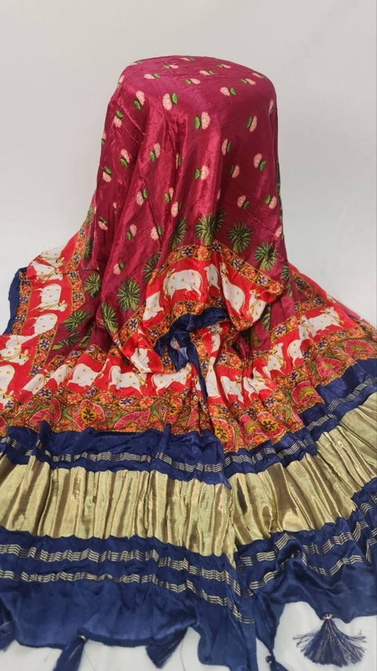 Digital print dupatta - dual colour