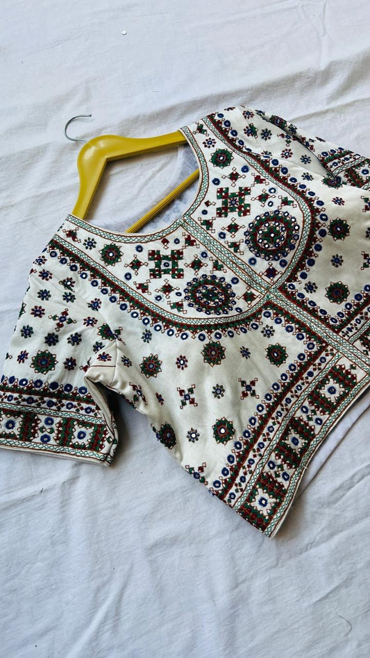 White kutchi blouse