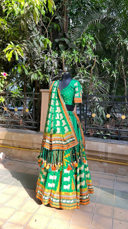 Green Lehenga-Choli With Dupatta