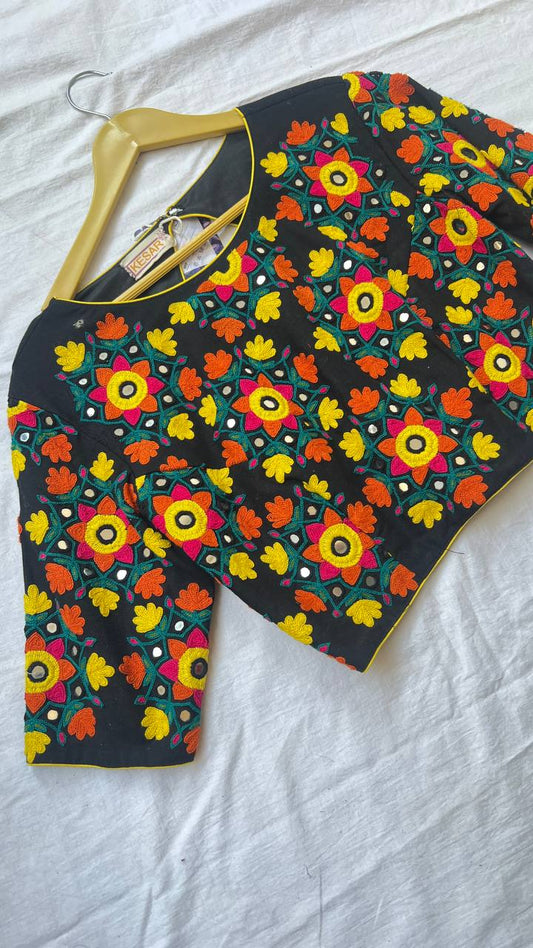 Black khadi blouse