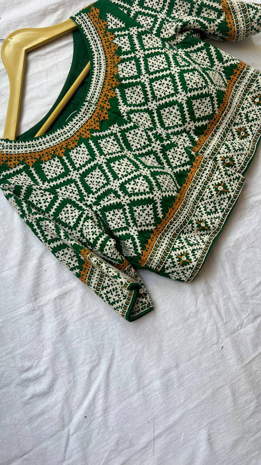 Green Kutchi Blouse