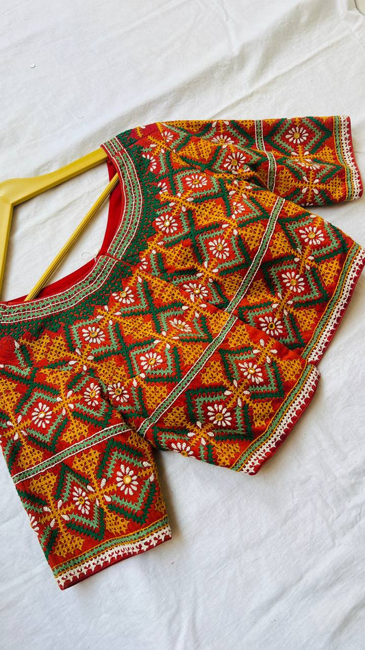Red kutchi blouse