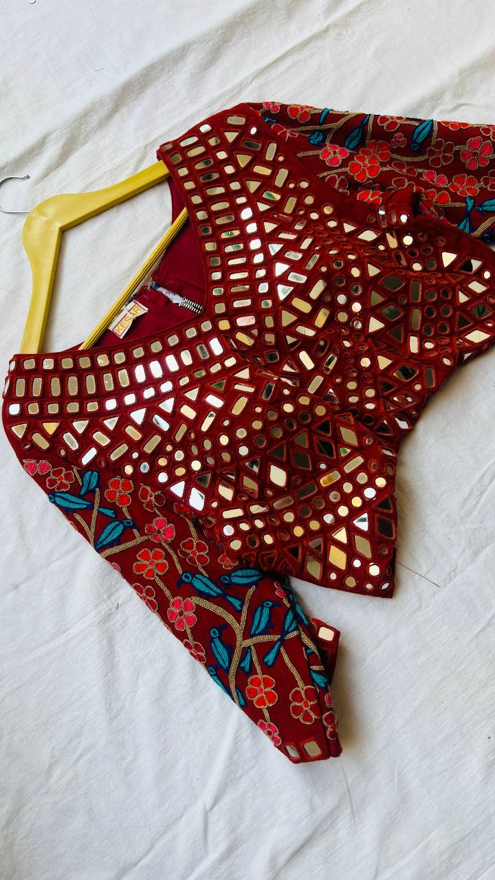 Maroon Navratri Blouse