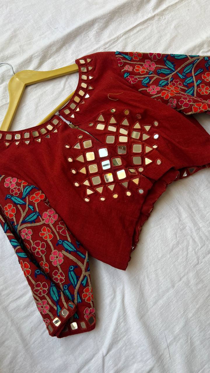 Maroon Navratri Blouse