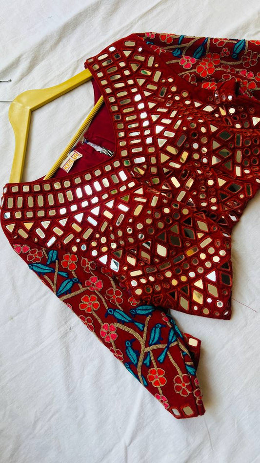 Maroon Navratri Blouse