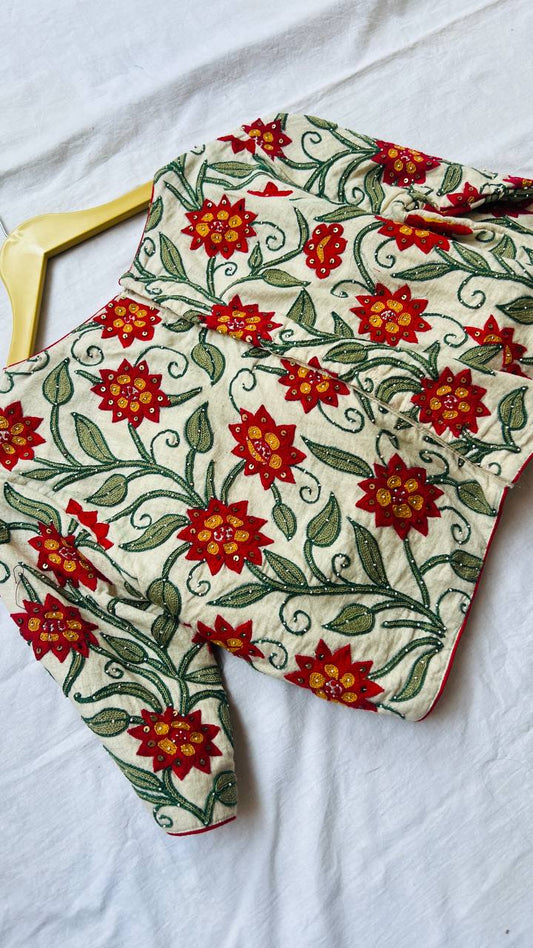 Cream khadi blouse