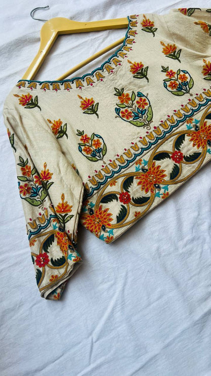 Cream khadi blouse