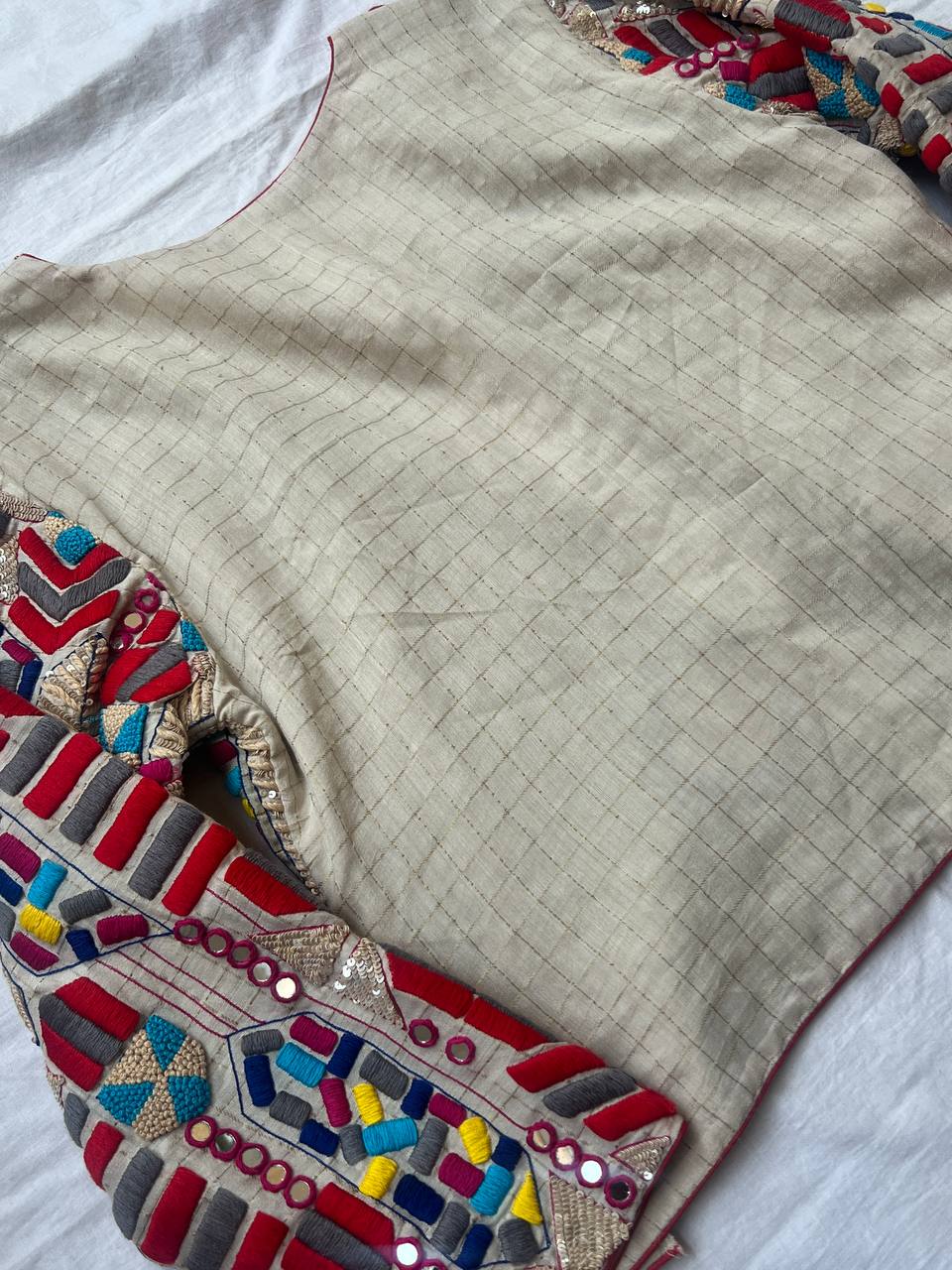 Cream navratri jacket