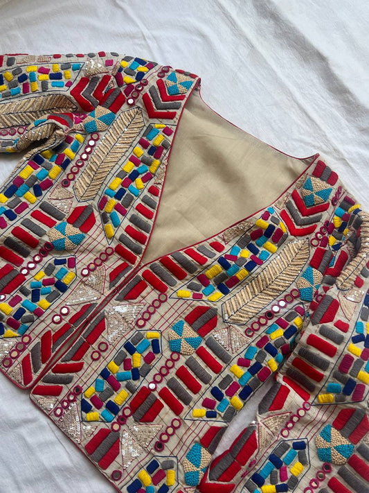 Cream navratri jacket