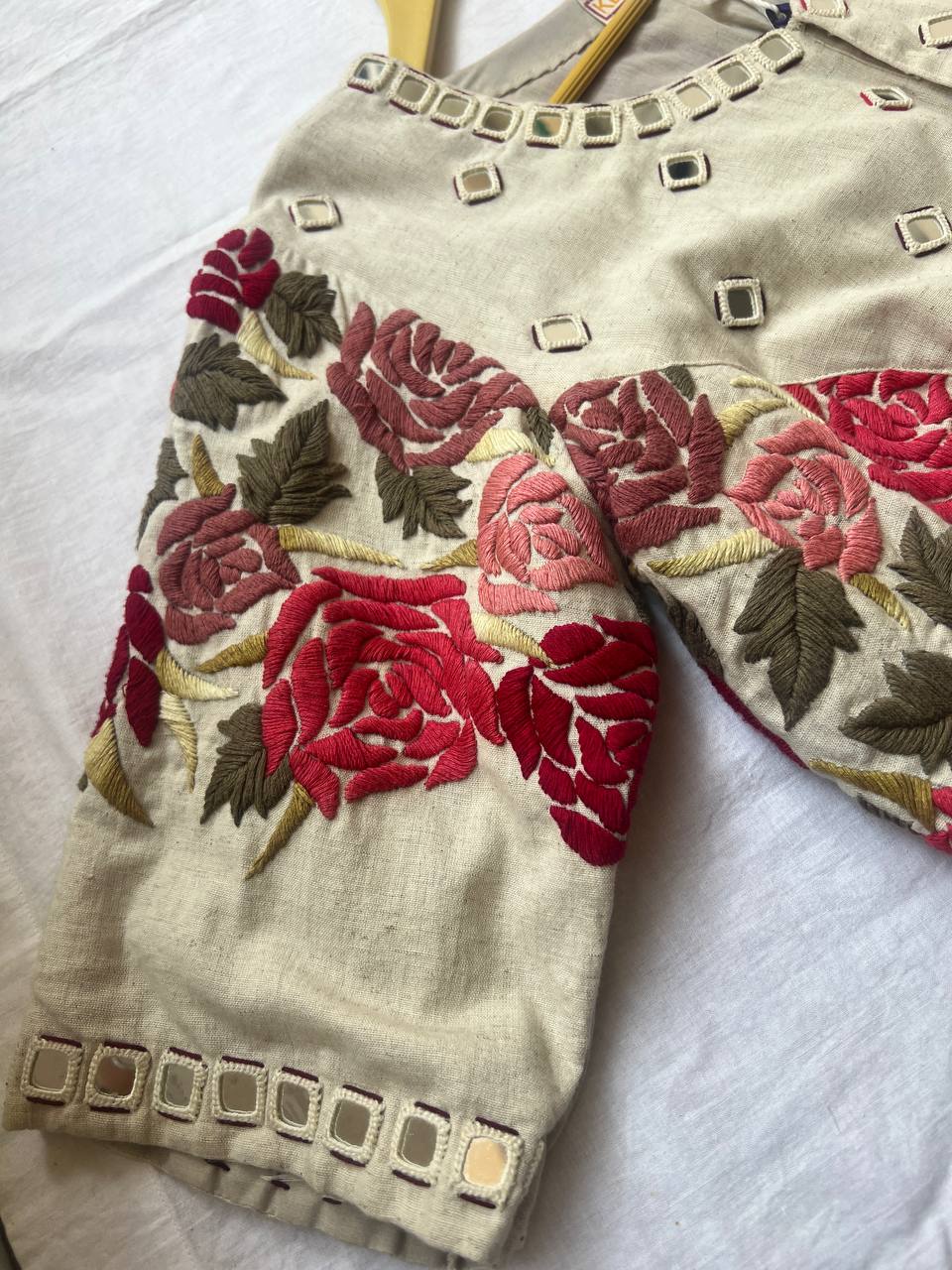 Cream khadi blouse