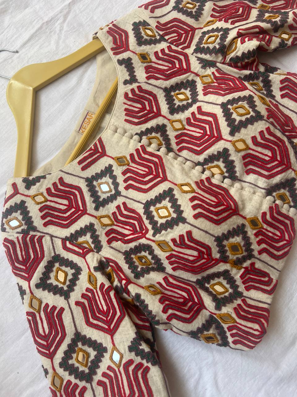 Cream khadi blouse