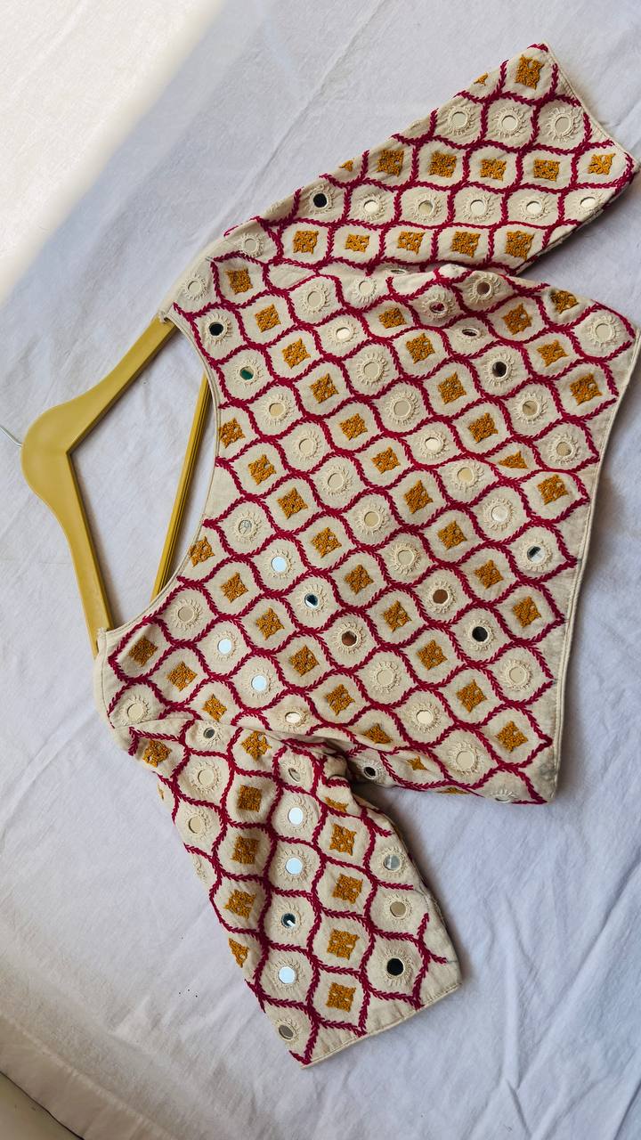 Cream khadi blouse