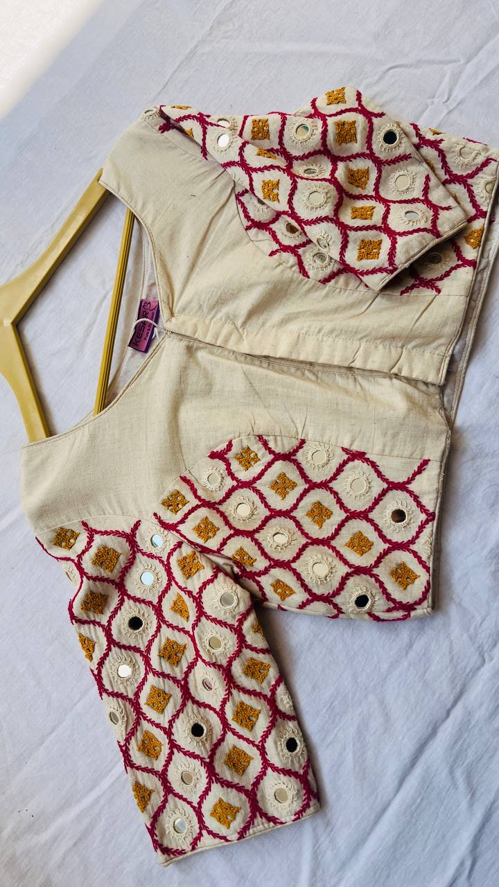 Cream khadi blouse