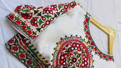 White mirror blouse
