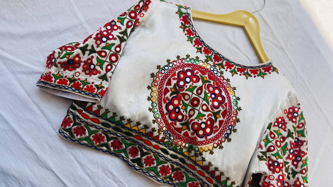 White mirror blouse