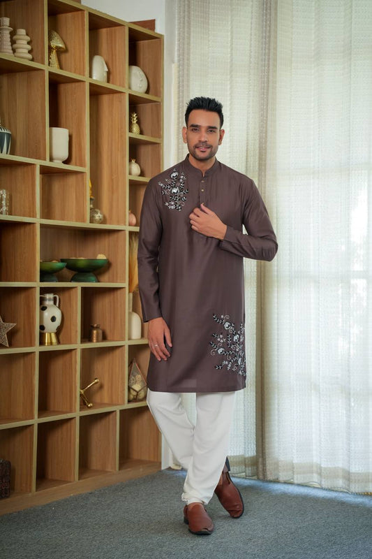 Brown kurta set For Men