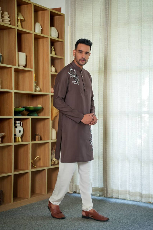 Brown kurta set For Men