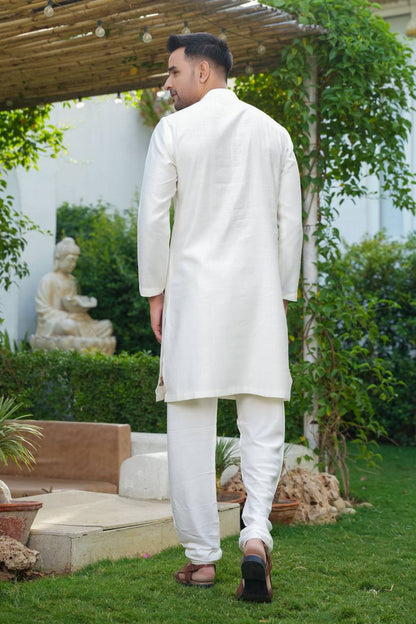 White elegance kurta-set For Men