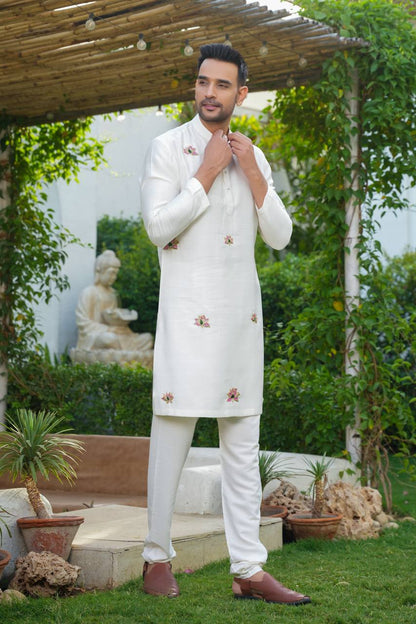 White elegance kurta-set For Men