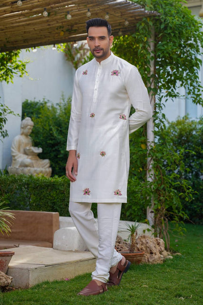 White elegance kurta-set For Men