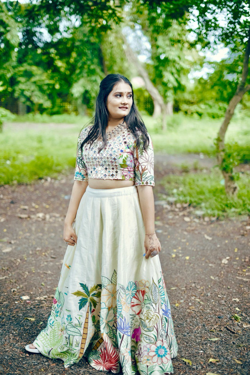 White lehenga-choli